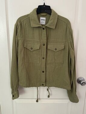 Sonoma Olive Utility Button-Front Jacket